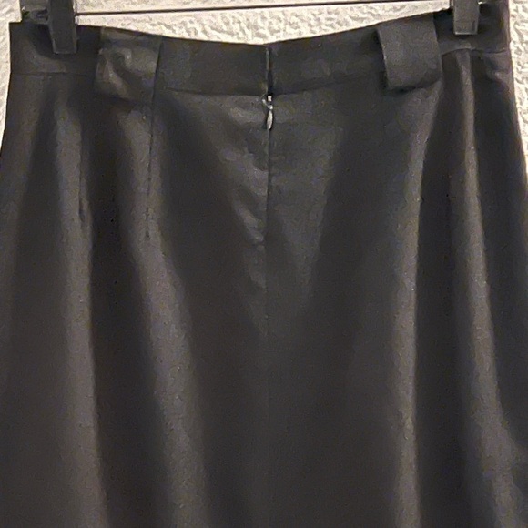 Talbots Linen Wool Blend Midi Black Skirt Size 12 - Picture 5 of 6